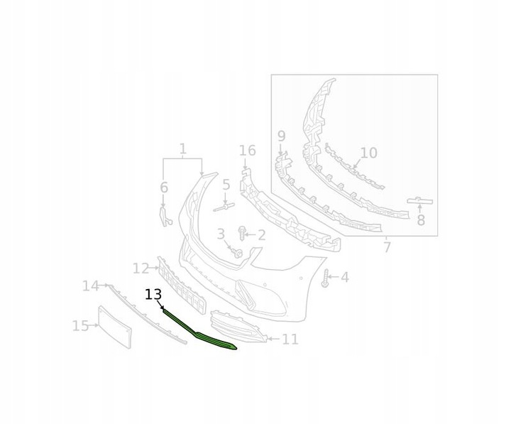 фото №10, Планка бампера do mercedes benz s-class w222 2013-2017 a2228851200 ліва