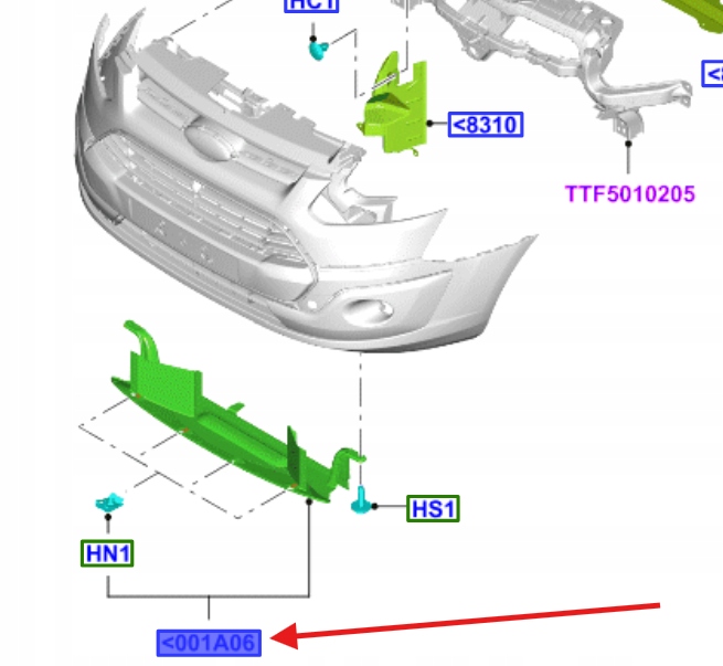 фото №1, Захист pod бампер впуск ford transit custom 2005631 _ gk21-v001a06-ab