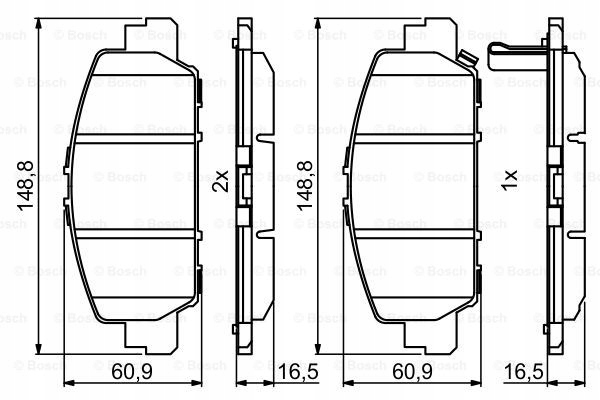 фото №16, Bosch гальмівні колодки гальмо. honda hr-v 15- 0986494773