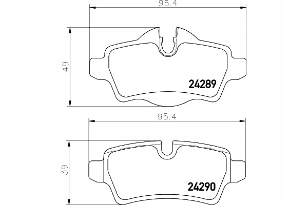 фото №10, Гальмівні колодки mintex mdb2930 m1144 mini r56 r55 r58 r57 r59 задні