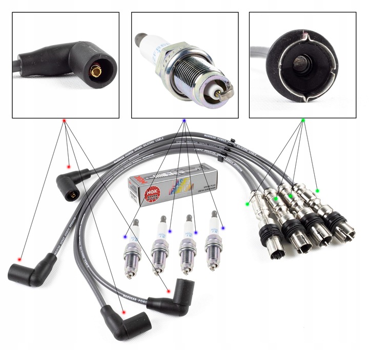 фото №1, Провода + свечи ngk vw caddy iii 3 1.2 tsi 10-15