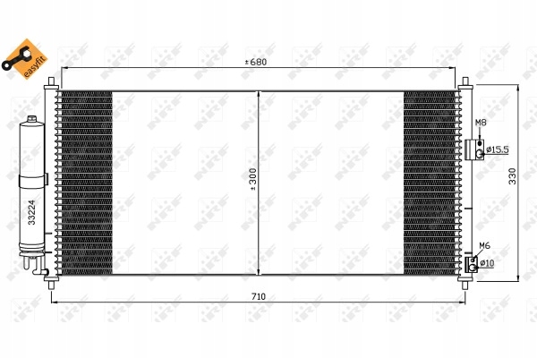 фото №1, Nrf радиаторов кондиционера з осушитель nissan