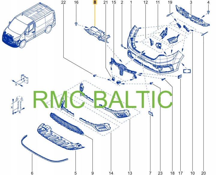 фото №12, Защита верхняя ремня передней renault trafic iii iv nissan nv300 2021-