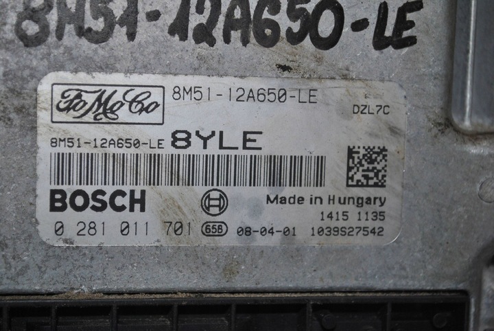 фото №7, Комп'ютер двигуна ford focus mk2 1.6 tdci 8m5112a650le 0281011701