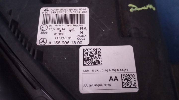 фото №15, Лампа правый перед европа ксенон a1569061800 mercedes gla w156 2015-