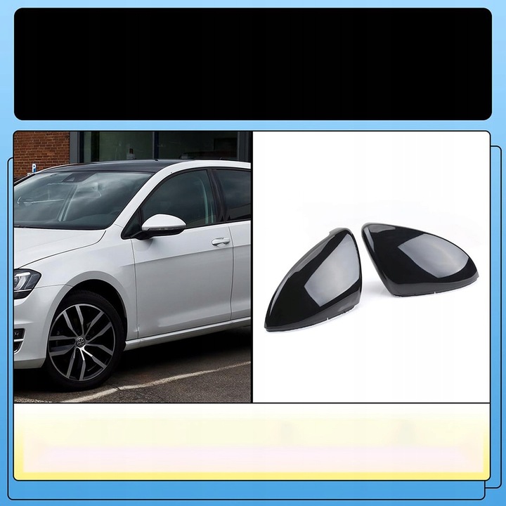 фото №7, Накладки корпуса зеркал чёрные зеркало подходит для vw golf 7 vii gti r
