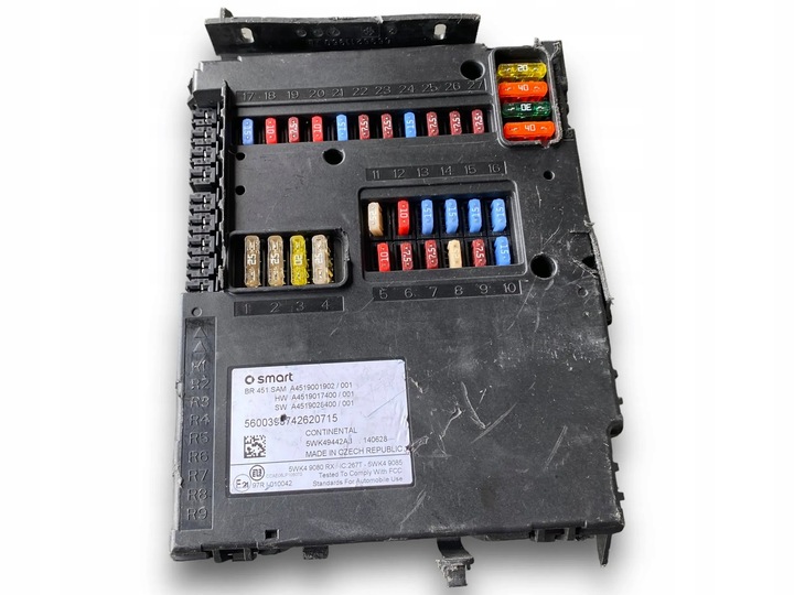 фото №2, Smart fortwo w451 коробка запобіжників модуль sam 4519001902