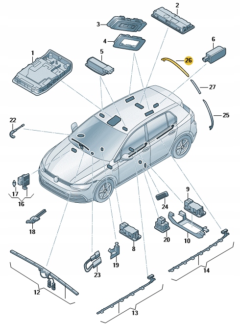 фото №14, Светильник отражающие octavia iv 5e7945106 оригинал