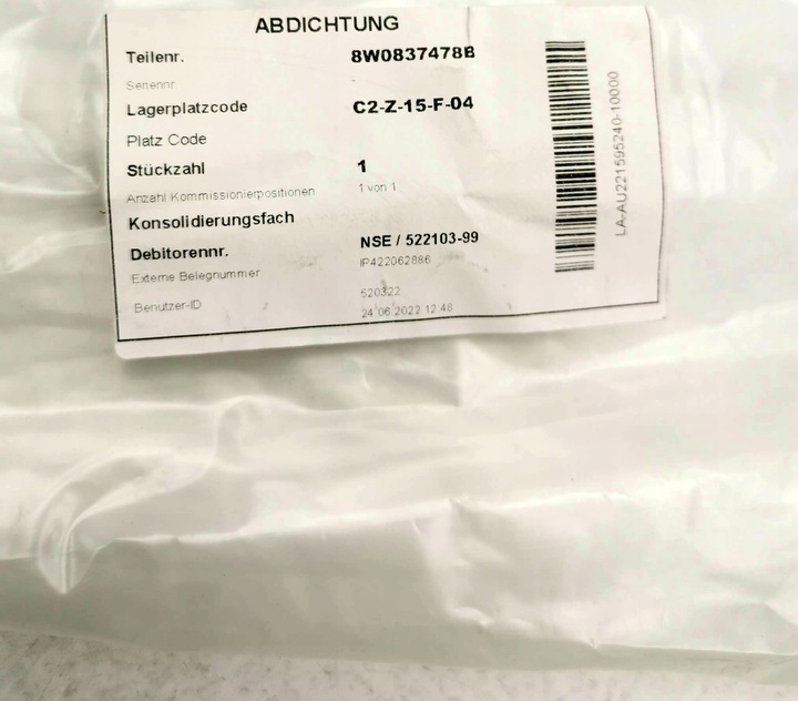 фото №9, Оригинальные audi оригинальный номер прокладка накладка стёкла 8w0837478b