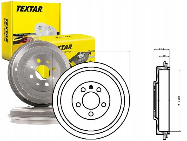 фото №1, Барабани гальмівні skoda зад octavia 96- roomster 06-
