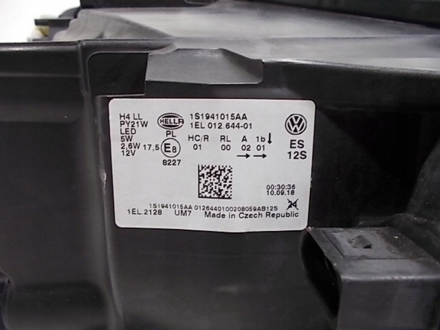 фото №13, Vw up рестайлинг 1s 17-21 фара передняя левая led org !