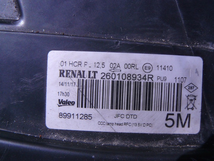 фото №13, Renault espace v лампа передня права повний led