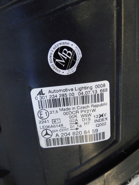 фото №11, Mercedes c 204 w204 лампа ліва amg некерована