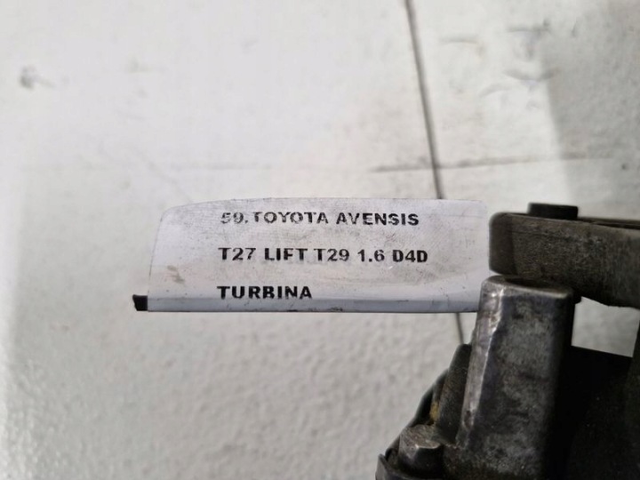 фото №10, Toyota avensis t27 рестайлінг t29 1.6 d d4d турбокомпресор / турбіна 54359700056