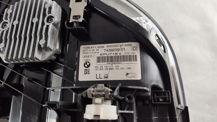 фото №14, Bmw g30 g31 полный led левый правые адаптивный лампа фара 7439210 7439209