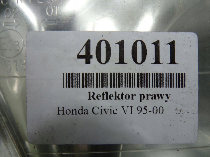 фото №10, Honda civic vi фара передняя правая tyc