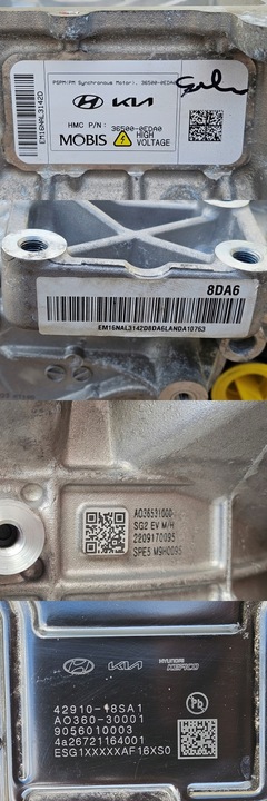 фото №15, Двигун електричний коробка передач kia niro ii 36500-0eda0 ao360-30001 8da6 em16