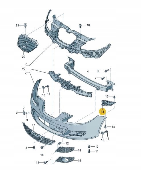 фото №10, Нова оригінальна направляюча ковзун бампера leon 1p0807183 ліва