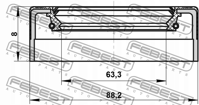 фото №12, Ущільнювач приводу audi q3 2012- mex febest