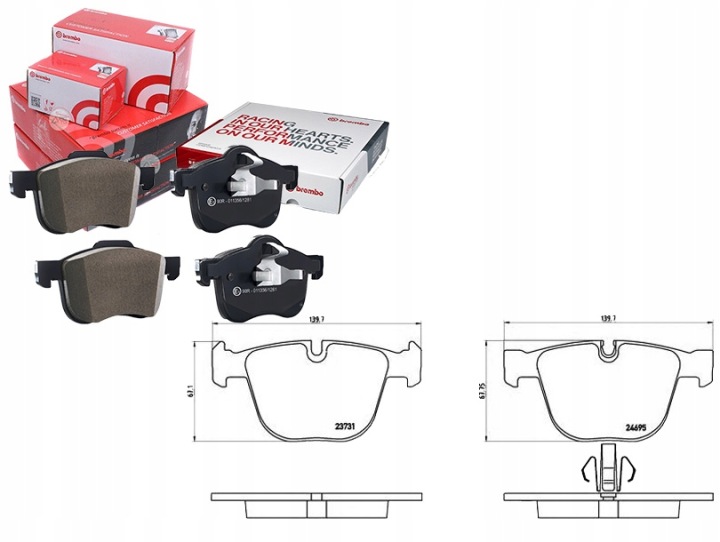 фото №16, Brembo p 06 053 комплект гальмівні колодки гальмівних, гальма дискові