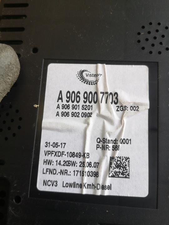 фото №6, Mercedes sprinter 906 рестайлінг спідометр  манометр a9069007703 механічна коробка передач