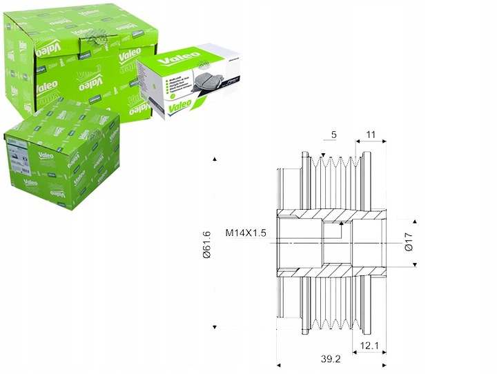 фото №1, Valeo колесо ременное генератора alfa