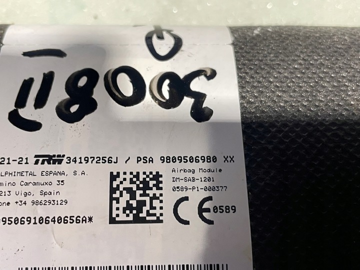 фото №16, Peugeot 5008 ii 3008 ii подушка w сидіння ліва 9809507180 права 9809506980