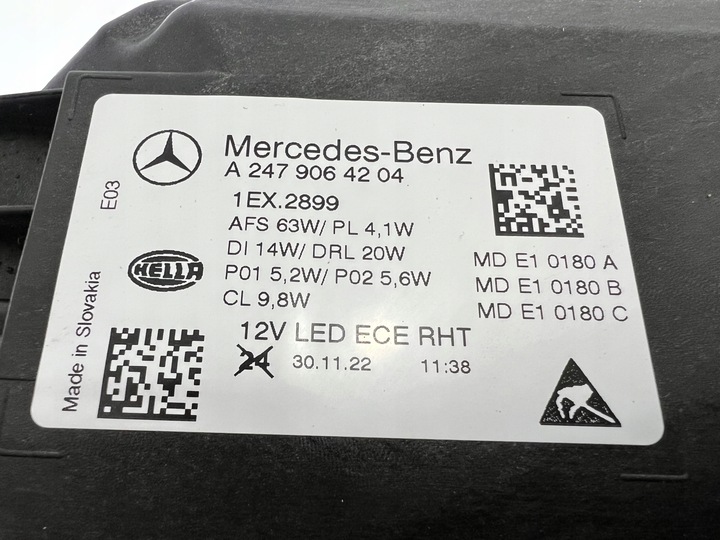 фото №14, Mercedes w247 gla multibeam лампа ліва права