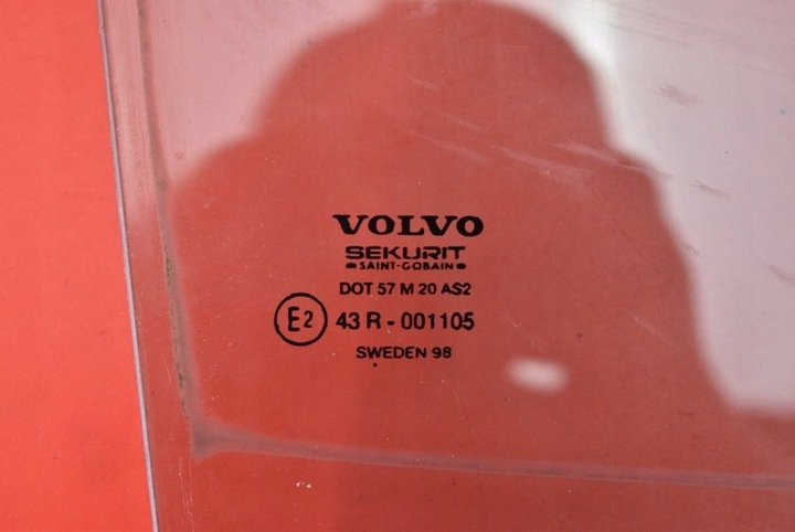 фото №6, Скло бокова права зад задня volvo xc70 1 i 96-00