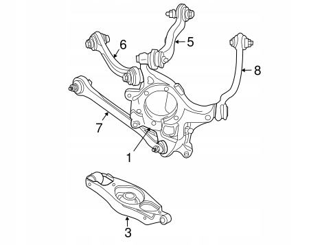 фото №2, Важіль нижній зад chrysler pacifica 300c dodge magnum charger challanger 04-