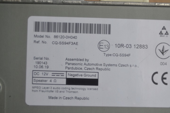фото №6, Toyota aygo ii 2 14-18 citroen c1 радио 86120-0h040