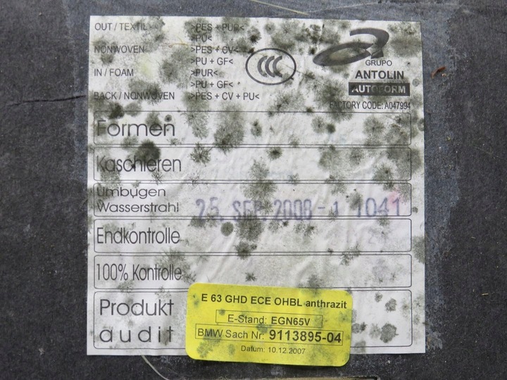 фото №9, Потолок m набор bmw e63 lci