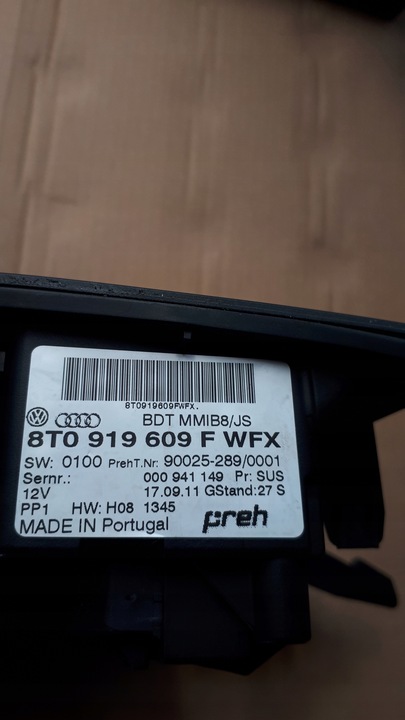 фото №8, A4 b8 s4 a5 панель przłącznik mmi 8t0919609f uk