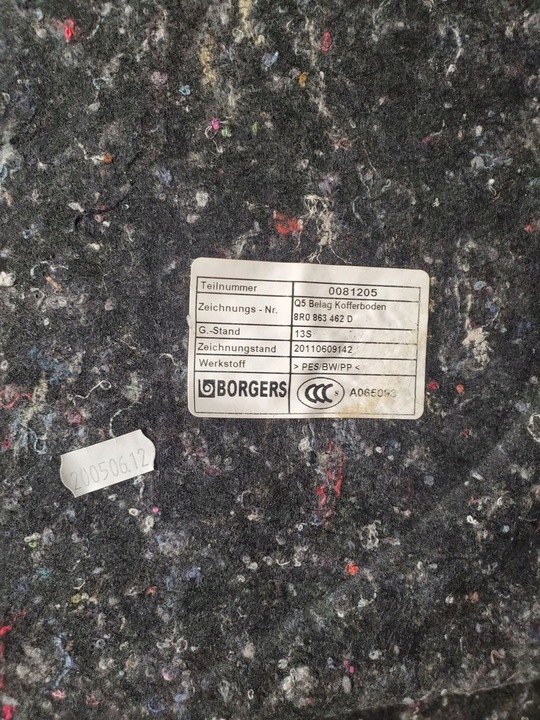 фото №5, Audi q5 sq5 2013 з задний обивка напольная багажника