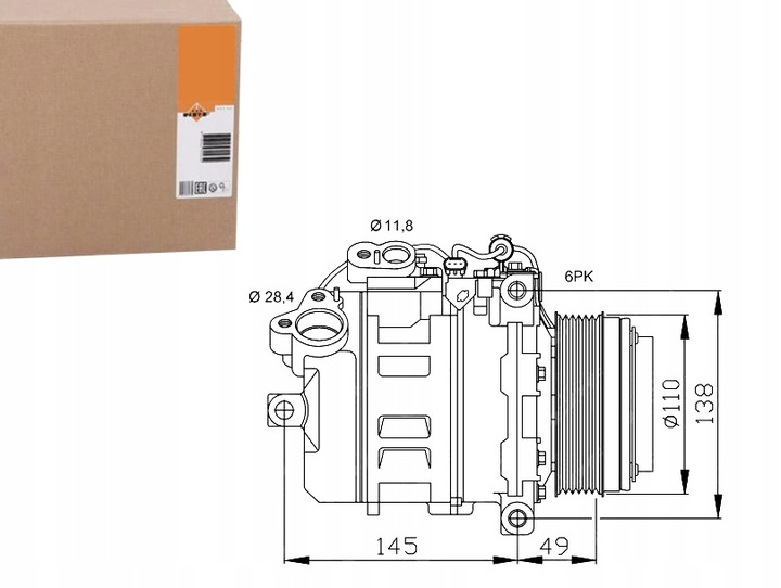 фото №1, Компрессор компрессор кондиционера [nrf]