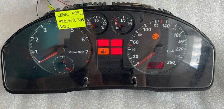 фото №1, Спидометр приборы audi a4 b5 8d0919033c пробег 0km