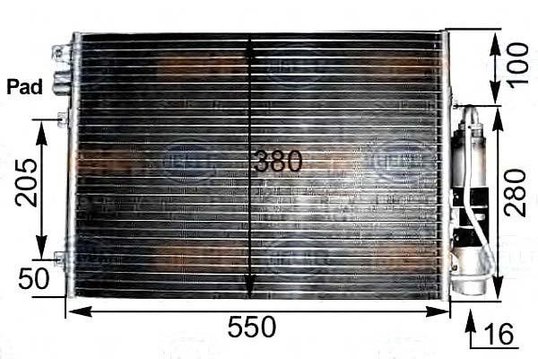 фото №1, Behr hella конденсатор кондиціонера renault clio ii