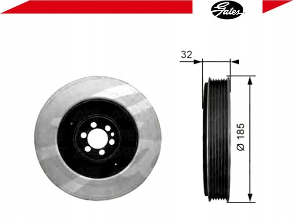 фото №2, Колесо ременное вала коленчатого [gates]
