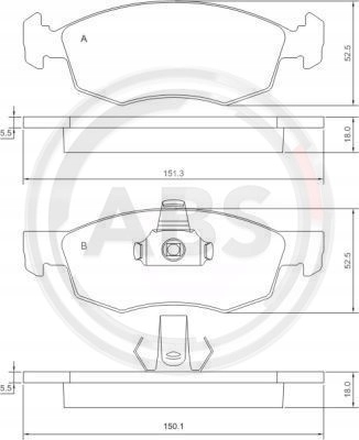 фото №16, A.b.s. тормозные колодки тормоз. fiat doblo 1 2-1 9jtd 01-05