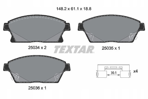 фото №15, Textar тормозные колодки ham. opel p. astra j 09-/zafira c 11- диск 300mm