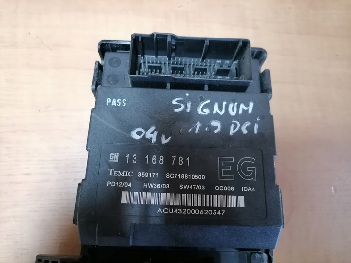 фото №5, Модуль bcm opel оригинальный номер 13168781