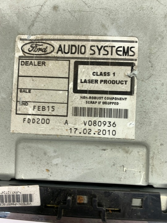 фото №2, Радіо радіопрогравач заводські ford focus mk2