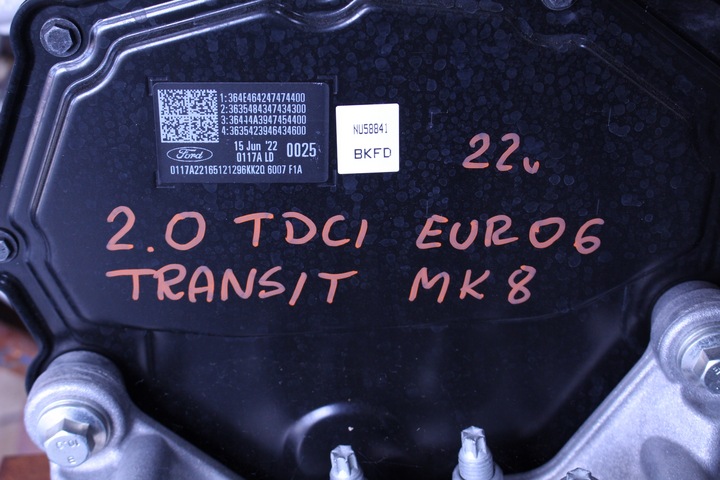 фото №9, Двигатель ford transit mk8 22r. 2.0 tdci евро 6 bkfb 130km пробег 37tys