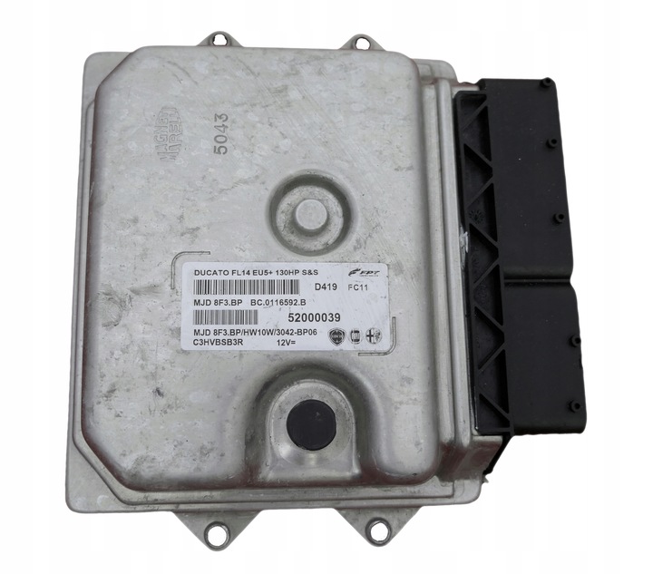 фото №1, Блок управления fiat ducato 2.3 52000039 mjd8f3.bp + программирование
