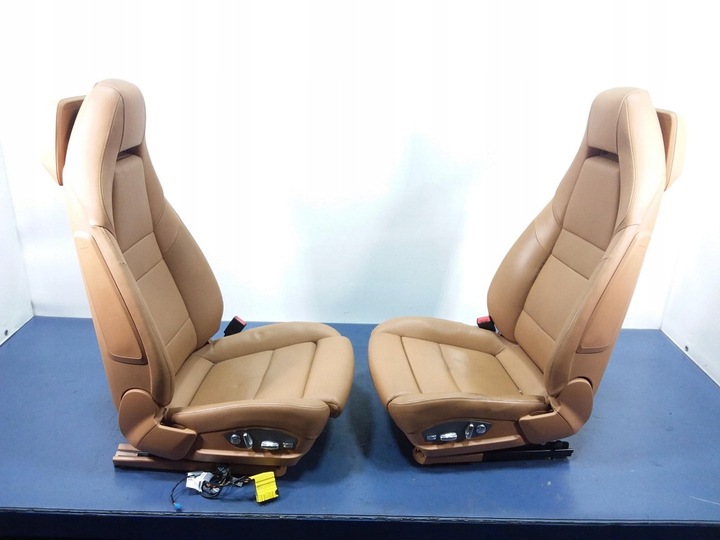 фото №8, Porsche panamera i 970 сиденья диван обшивки кожа коньяк kpl