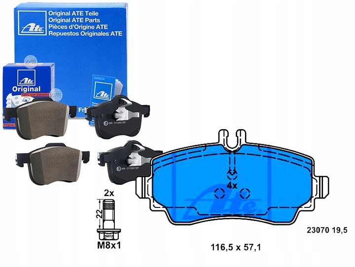 фото №9, Тормозные колодки тормозные ate 13.0460-2828.2