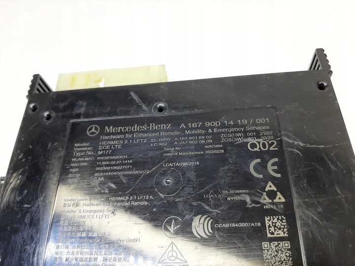 фото №3, Mercedes модуль emergency call telematic hermes a1679001419 a1679016902