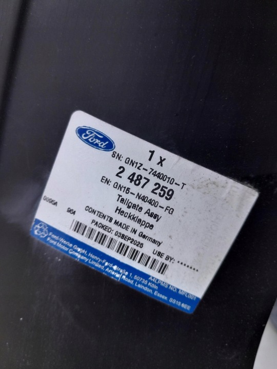 фото №11, Ford ecosport кришка багажника зад задня оригінал