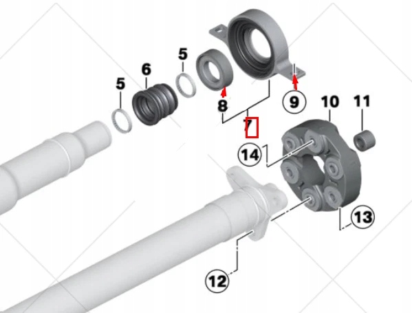 фото №9, Bmw 1 e88 підшипник середні вала привідного 26128615622 oem