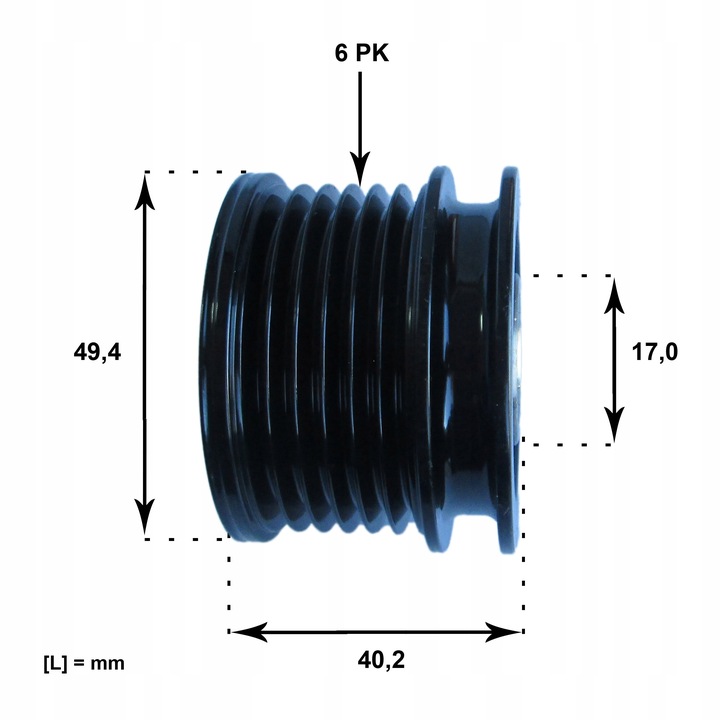 фото №2, Колесо генератора vw transporter t4 1.9 2.4 2.5
